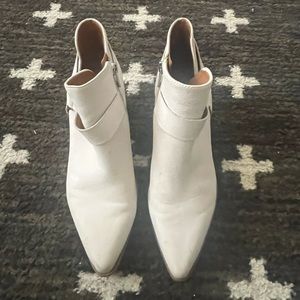 Franco Sarto White Booties Size 8